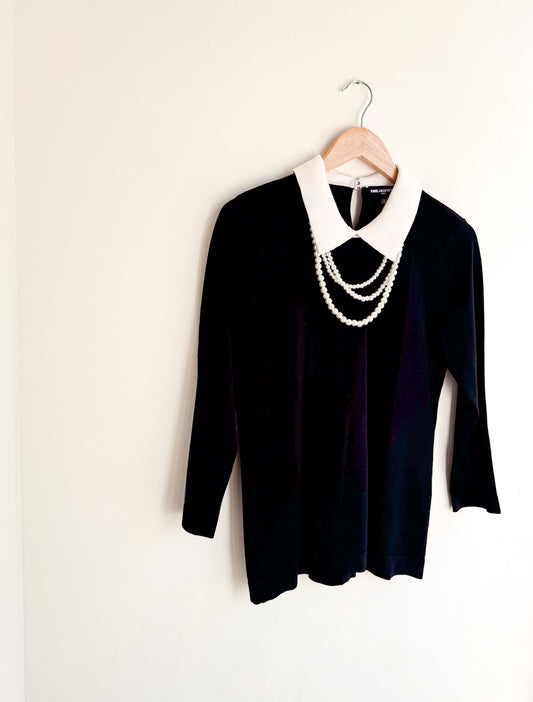 Karl Lagerfeld Pearl Collar Shirt