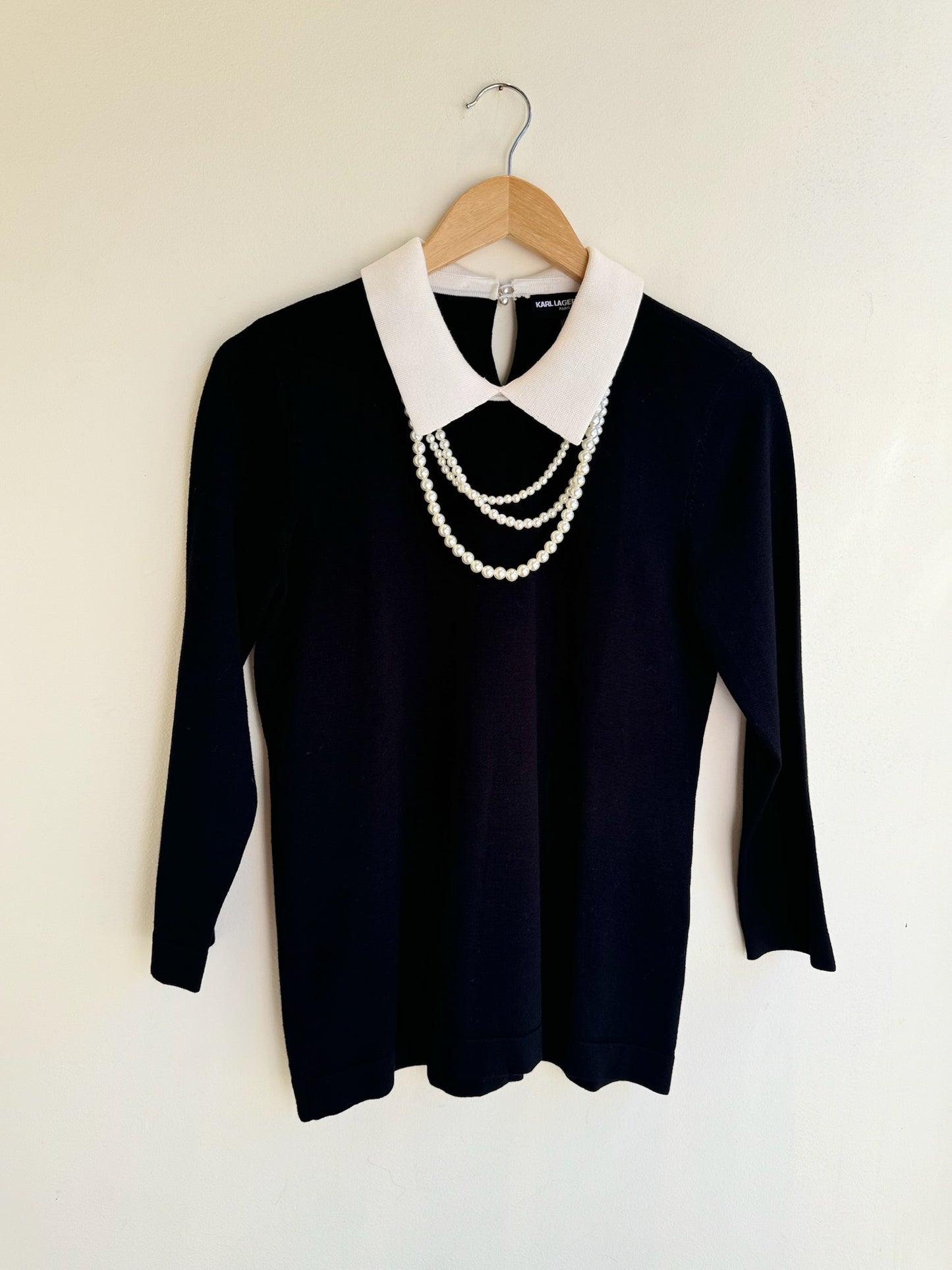 Karl Lagerfeld Pearl Collar Shirt