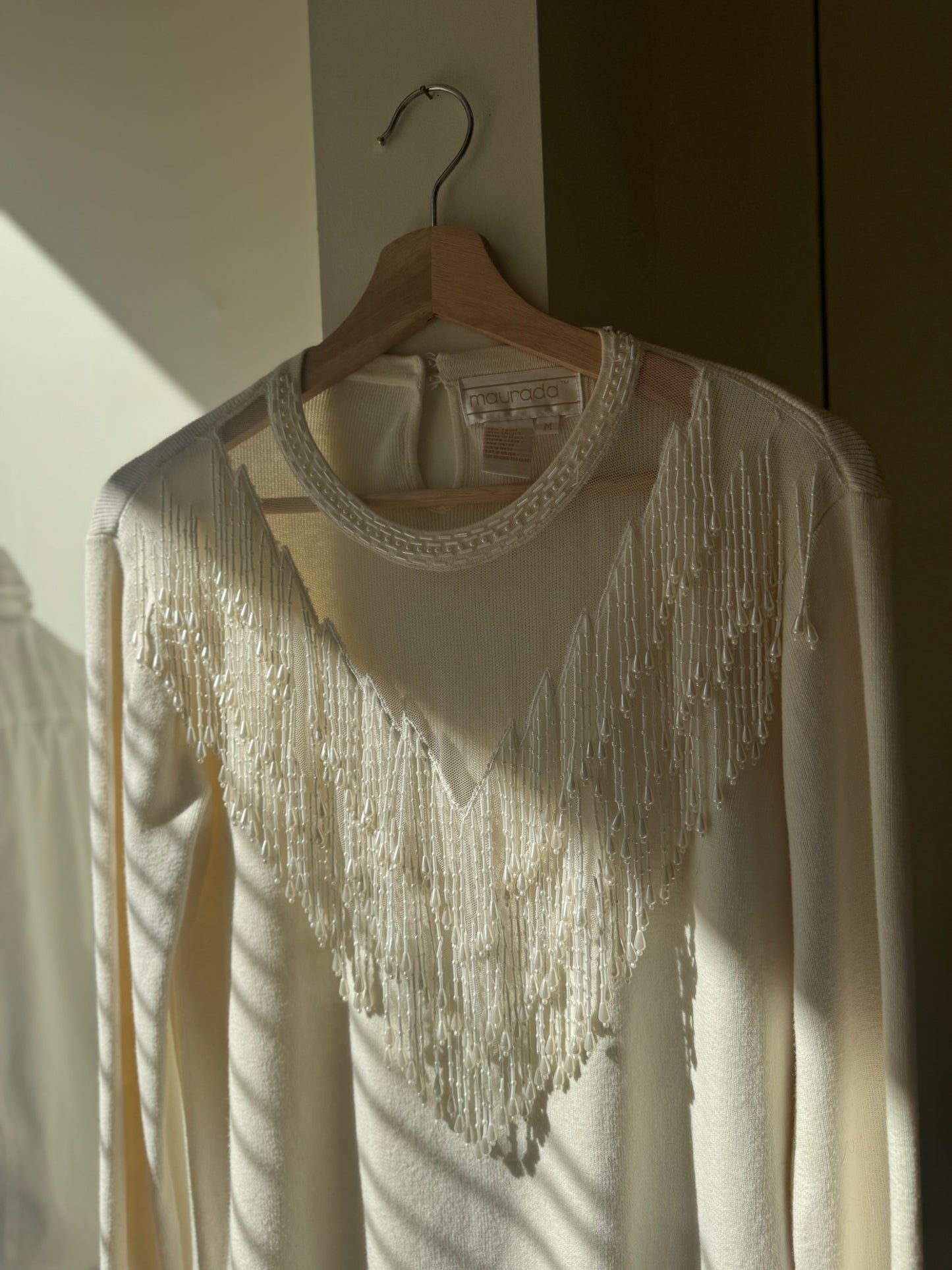 Bead Fringe Sweater