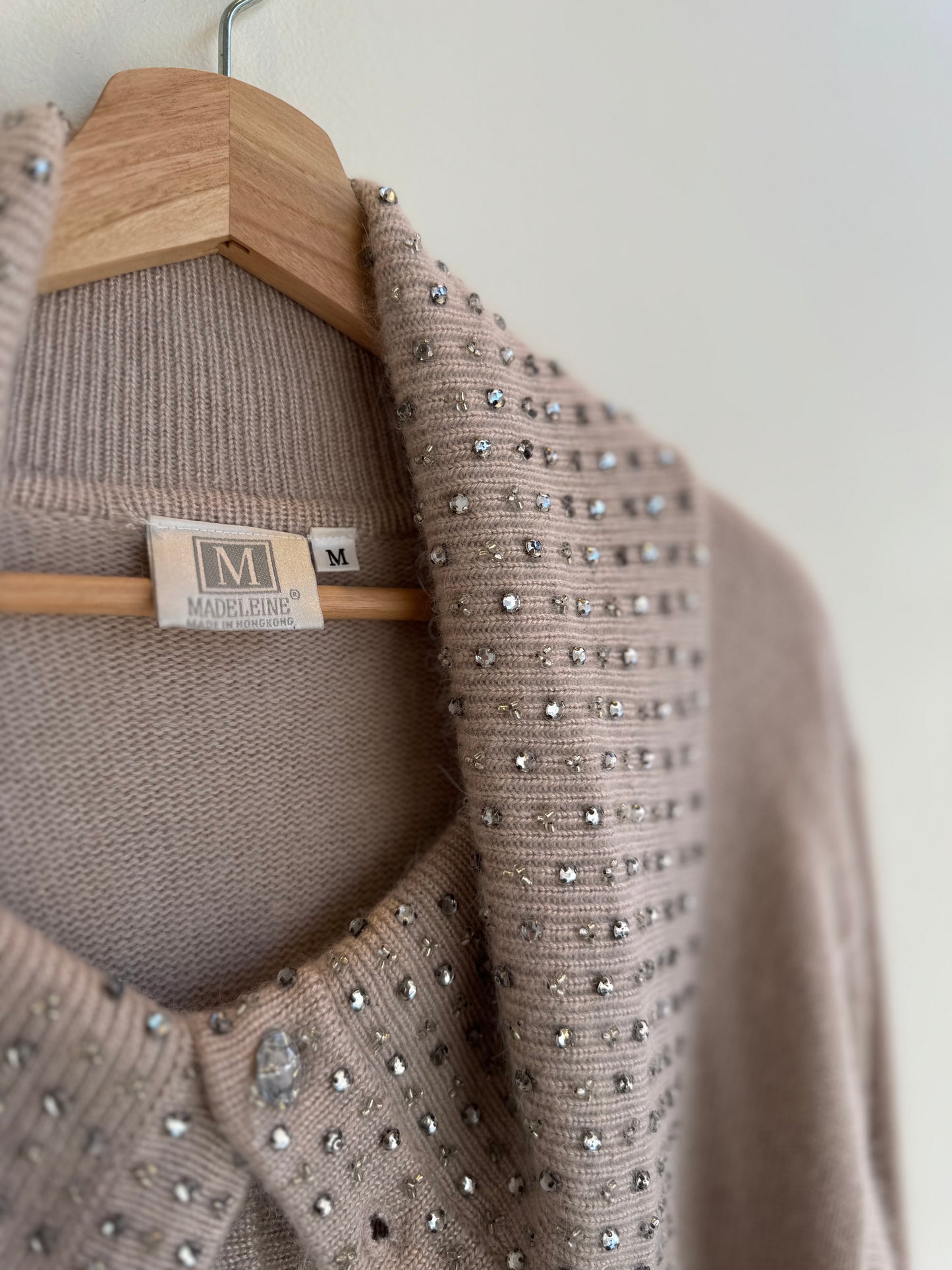 Matching Set | Angora Rhinestone Sweater and Pencil Skirt