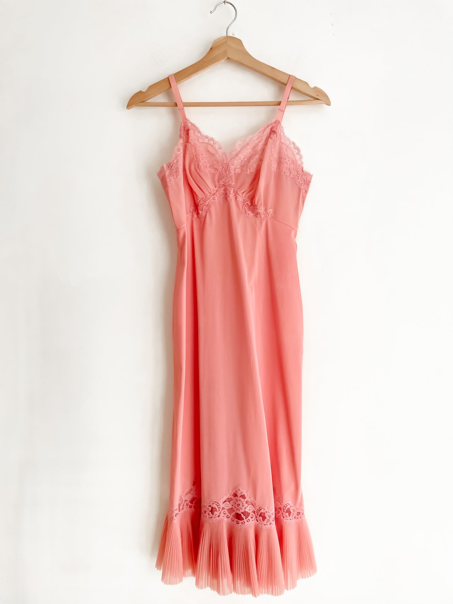 Vintage Pink Slip Dress | XSmall-Small