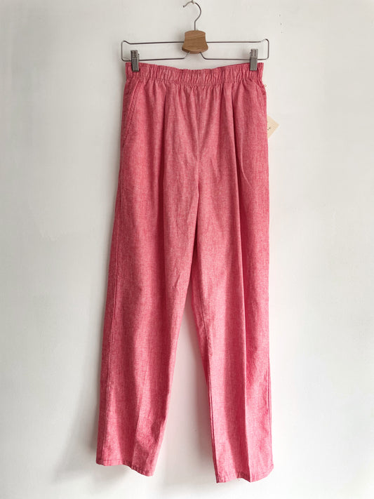 Red Cotton Summer Pant | Small