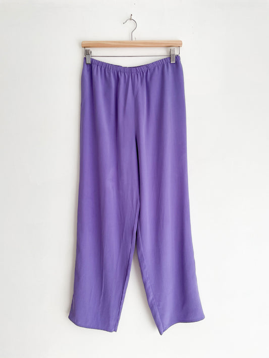 Lavender Silk Stretchy Pant | Small