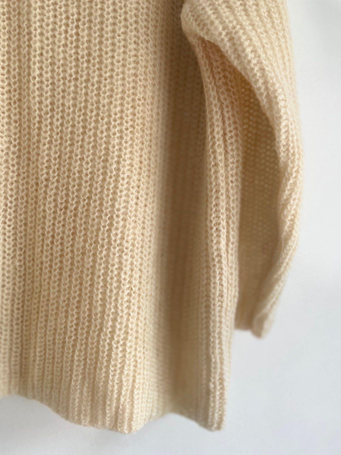Mohair Ivory Sweater | Large